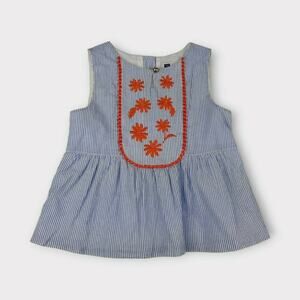 Janie And Jack Embroidered Peplum Top